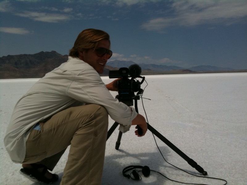 Filming Speedweek in the Bonneville Salt Flats